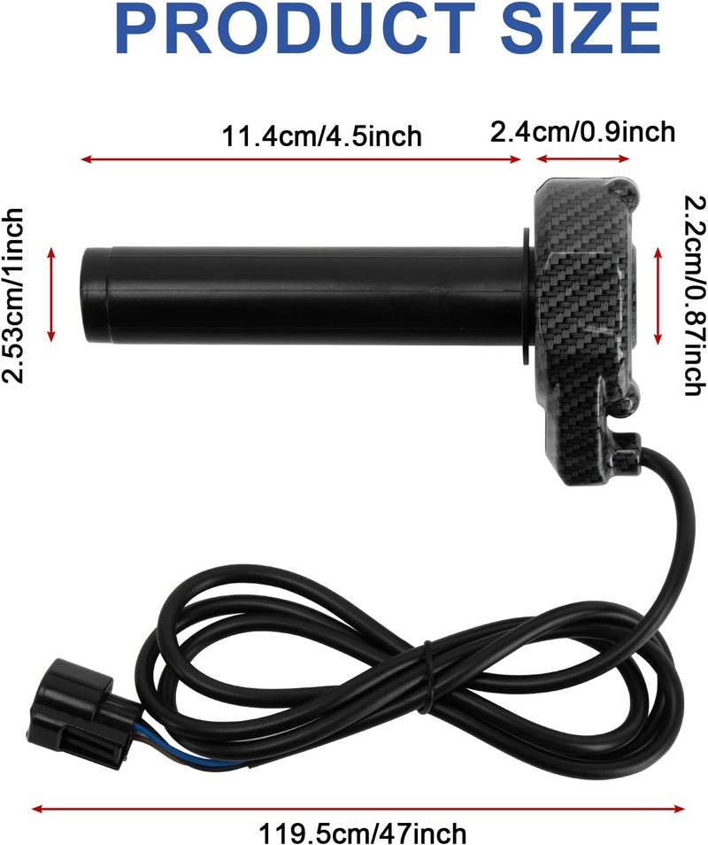 psler قبضات دواسة للدرّاجات النارية لسور رون، مقبض دواسة مع محامل دوارة دواسة كهربائية مسرّع لسور رون لايت بي إكس/إس سيغواي إكس160 إكس260 قبضات مقبض (ألياف كربونية مقلدة) - Image 2